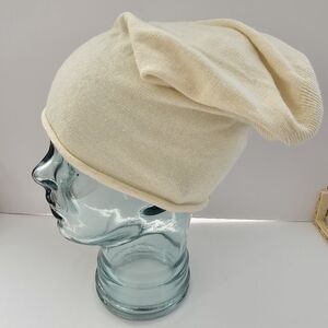 Cream colored Long Beanie